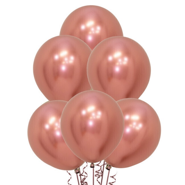 Ballons en latex de 45 cm métallisés reflex - Sempertex - 6 unités
