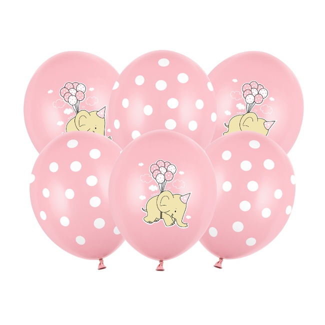 Ballons en latex Elephant Baby de 30 cm - 50 unités - PartyDeco