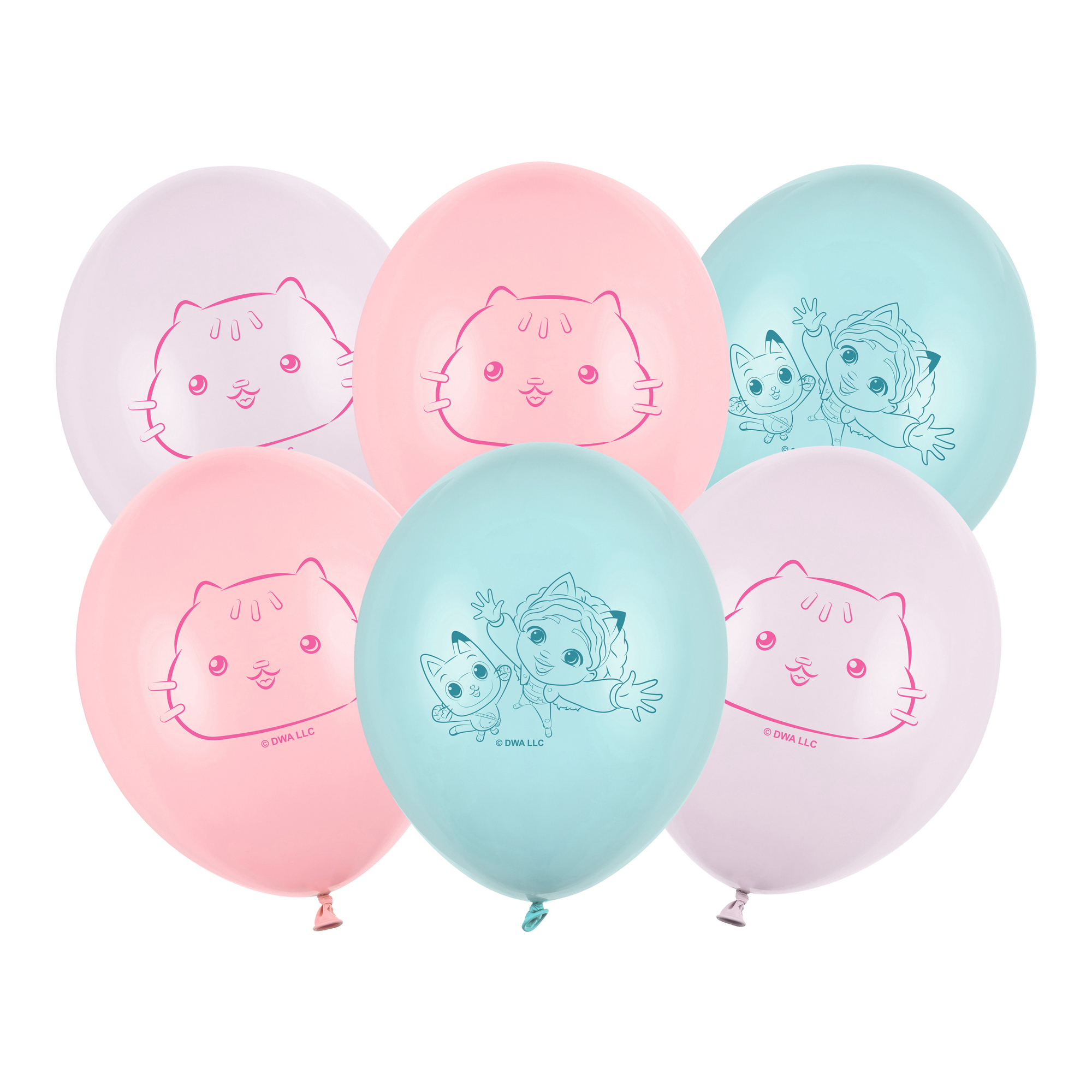 Ballons en latex de Gabby Maison de Poupées de 30 cm - 6 unités