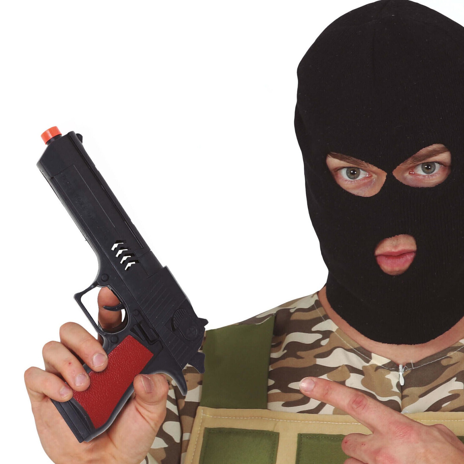 Pistolet des forces de sécurité noir - 26 cm - 2