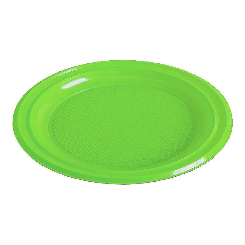 Assiettes en plastique de couleurs de 17 cm - 12 unités