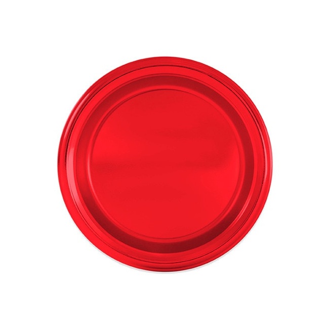 Assiettes de 23 cm en carton brillantes - 4 unités