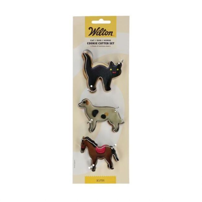 Découpoirs en forme de chat, chien et cheval - Wilton - 3 pièces