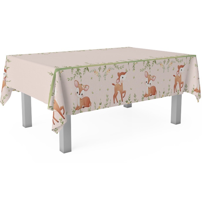 Nappe avec motifs de faon, 1,80 x 1,20 m - 2