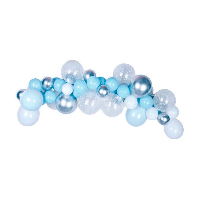 Guirlande de ballons organiques en deux couleurs et argentés - 53 unités