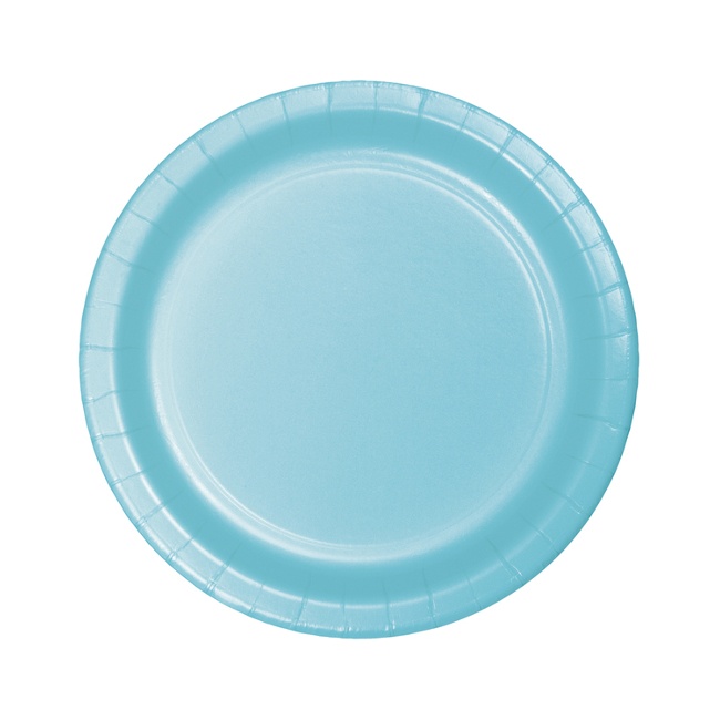 Assiettes en carton colorées de 17,4 cm - 8 unités