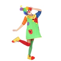 Déguisement de clown avec chapeau pour femme