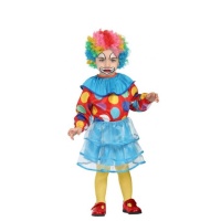 Déguisement de clown à pois pour bébé fille