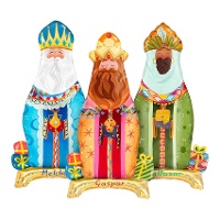 Ballons des Rois Mages avec socle de 1,10 m - 3 unités