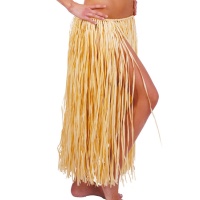 Jupe hawaïenne en paille pour femme - 75 cm