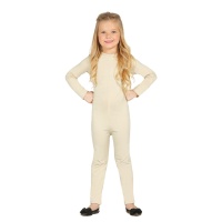 Maillot de couleur crème pour enfants en Spandex