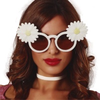 Lunettes avec marguerites blanches