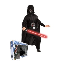 Déguisement de Darth Vader pour enfants en boîte avec épée