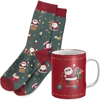 Coffret cadeau mug et chaussettes du Père Noël