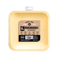 Assiettes carrées en carton métallisé de 23 cm - 10 unités