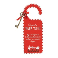 Suspension de porte pour Père Noël avec clé