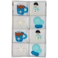 Figures en sucre de Cozy Winter - Wilton - 8 unités