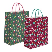 Sac cadeau de Noël de 45 x 33 x 10 cm avec figurines - 1 unité