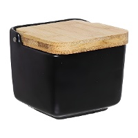 Salière avec couvercle en bambou coloré
