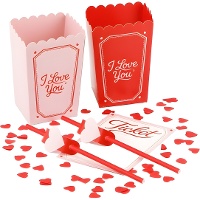 Kit cinéma romantique rose et rouge - 8 pièces