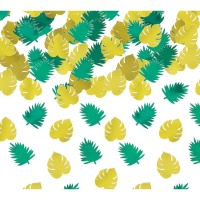 Confettis de feuilles hawaïennes métallisés de 48 unités