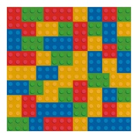 Serviettes Lego de 16,5 x 16,5 cm - 20 unités
