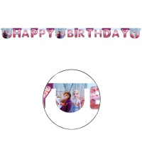 Guirlande heureux anniversaire de La Reine des neiges II - 2 m