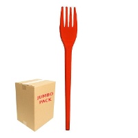 Fourchettes en plastique de 17 cm de couleurs - 1152 unités