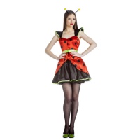 Costume de coccinelle rouge pour femme