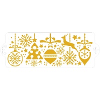 Pochoir de décorations de Noël de 10 x 28 cm - Décorez
