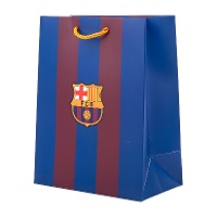 Sac cadeau 32 x 26 x 12 cm à rayures blaugrana
