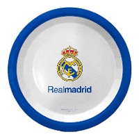 Assiettes Real Madrid blanches 23 cm - lot de 8