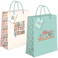 Sac cadeau de 23 x 18 x 10 cm Maman je t'aime - 1 unité