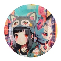 Assiettes de Manga de 22,5 cm - 10 unités