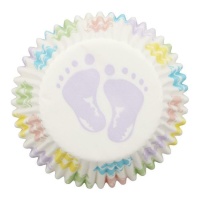 Capsules pour cupcakes avec empreintes de bébé de 5 cm - Wilton - 75 unités