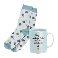 Coffret cadeau tasse et chaussettes - Professeur, avec vous, tout est une aventure