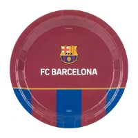 Assiettes FC Barcelona 23 cm blaugrana - 8 unités