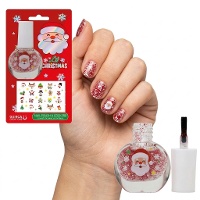 Vernis à ongles pour enfants avec autocollants Lil Xmas