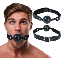 Bâillon-boule à collier réglable