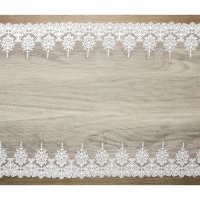 Chemin de table de 45 cm en dentelle blanche décorative - 9 m