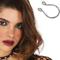 Piercings faux argentés - lot de 6
