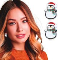 Boucles d'oreilles de pingouins de Noël - 1 paire