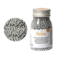 Perles argentées de 4 mm - Decora - 100 gr