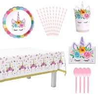 Pack pour une fête de licorne enchantée - 12 personnes