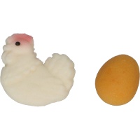 Figurines en sucre poussins et oeufs - FunCakes - 12 pièces