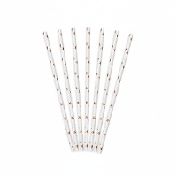 Pailles en papier avec étoiles - 10 unités