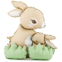 Ballon lapin et lapereau 60 x 51 cm