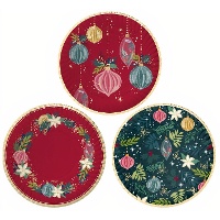 Plateau de 30 cm de décoration de Noël - 2 unités