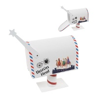Boîte aux lettres des Rois Mages de l'Orient en métal de 26,5 cm