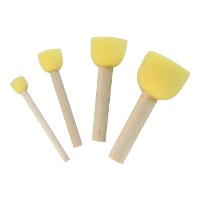 Ensemble de pinceaux en mousse synthétique ronds - Kreul - 4 unités